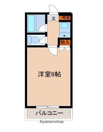 フレクション大工町(1K/3階)の間取り写真