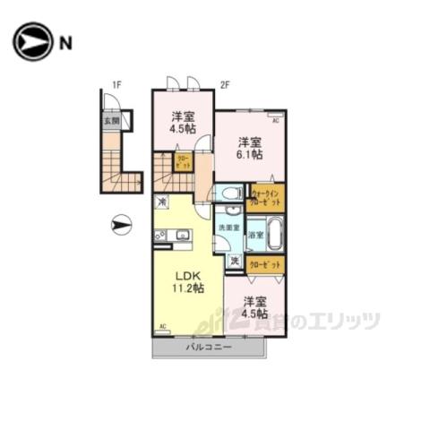 セレッソパティオ3(3LDK/2階)の間取り写真