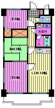 センチュリー浦和(3DK/1階)の間取り写真