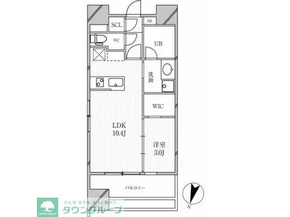 GRANPASEO明大前(1LDK/8階)の間取り写真