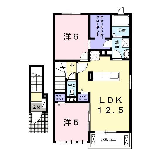 シーガルポートIV(2LDK/2階)の間取り写真
