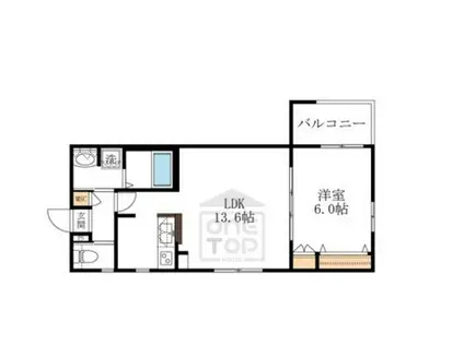 GRASMERE ノース(1LDK/2階)の間取り写真