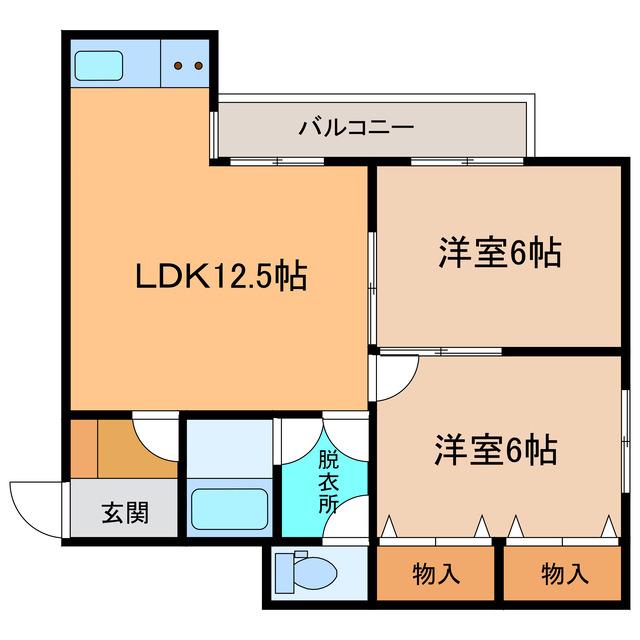 サンライフ914(2LDK/1階)の間取り写真