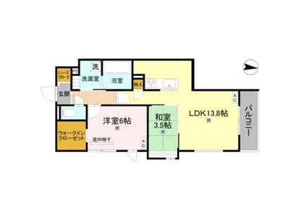 D-ROOM住吉区墨江4丁目PJ(2LDK/3階)の間取り写真