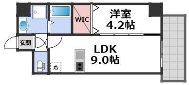 ミラージュパレス天王寺堀越町(1LDK/6階)の間取り写真