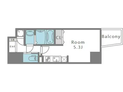 HORIZON UMEDA ノース(ワンルーム/5階)の間取り写真