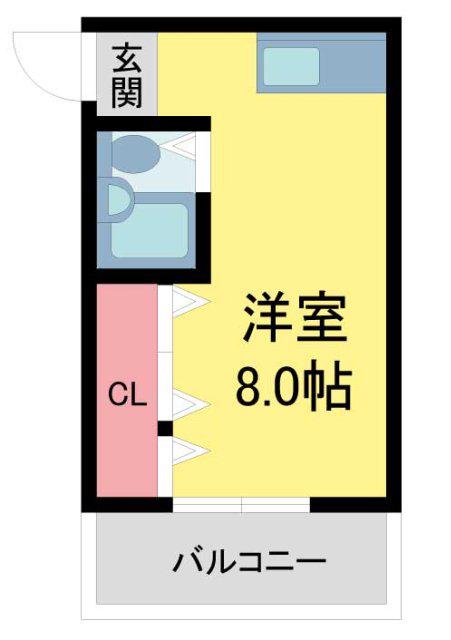サニーコート石橋(ワンルーム/2階)の間取り写真