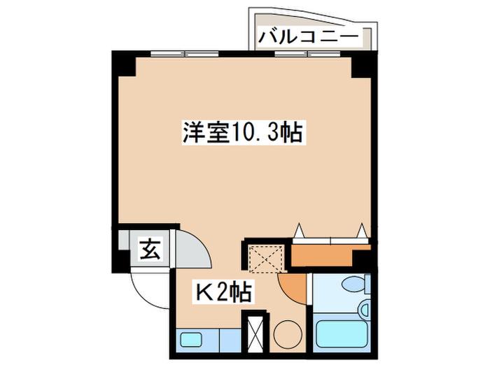 ハウスオブリザ中の島III(1K/4階)の間取り写真