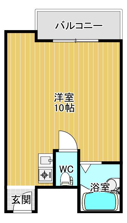 北野ルーエ(ワンルーム/11階)の間取り写真