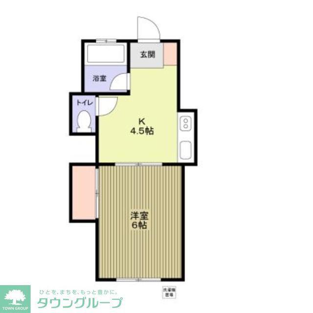 サンフラワー池谷(1DK/1階)の間取り写真