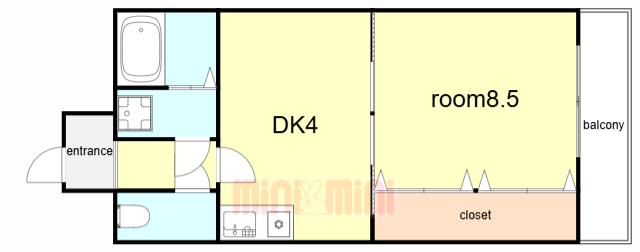 レグルスコート(1DK/1階)の間取り写真