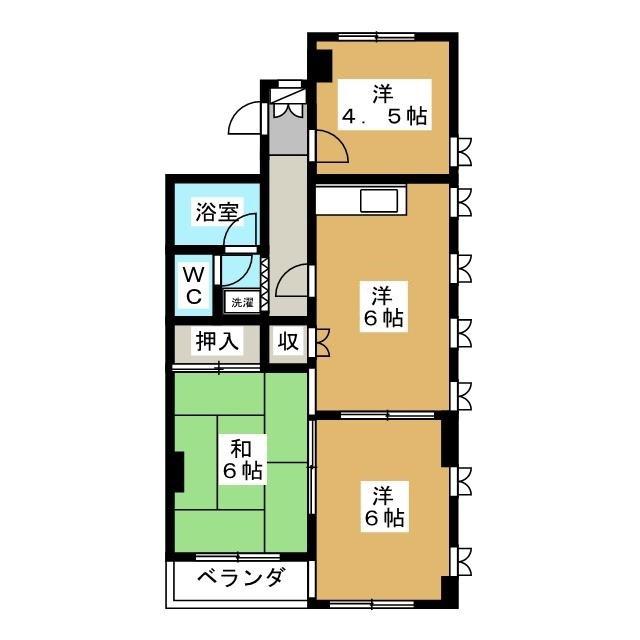 シャルマンハウス立川(3DK/3階)の間取り写真