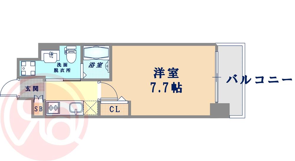 LIVIAZ NAMBA SOL(1K/3階)の間取り写真