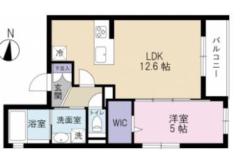 ライム海老塚(1LDK/2階)の間取り写真