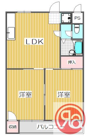 LUMIERE住吉ノース(2LDK/1階)の間取り写真