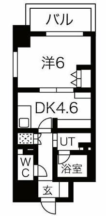 アプリーレ堺筋本町(1DK/5階)の間取り写真