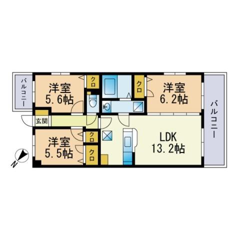 GENKISO(3LDK/2階)の間取り写真