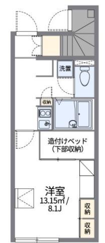 レオパレス北田宮(1K/1階)の間取り写真