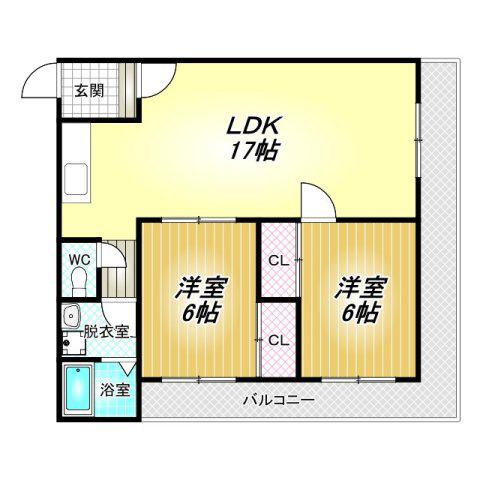 レジェンド和(2LDK/1階)の間取り写真