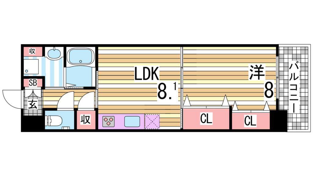 エスペランサ(1LDK/3階)の間取り写真
