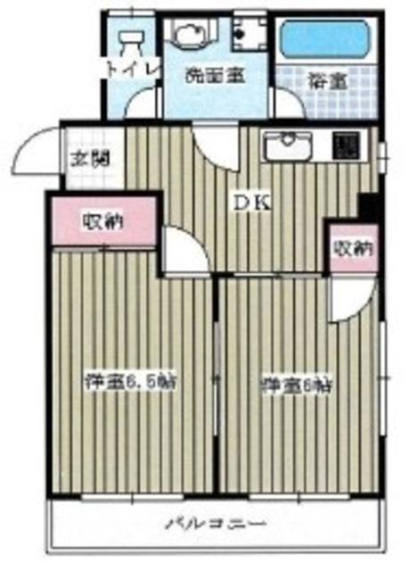 エースハイツ綾部(2DK/5階)の間取り写真
