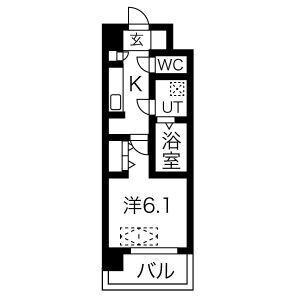 スプランディッド新大阪DUE(1K/7階)の間取り写真