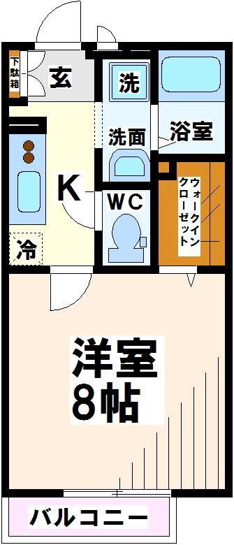 MAISON MS当社管理物件(1K/1階)の間取り写真