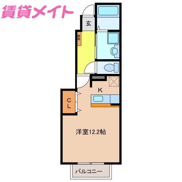 グラッド・T(ワンルーム/1階)の間取り写真
