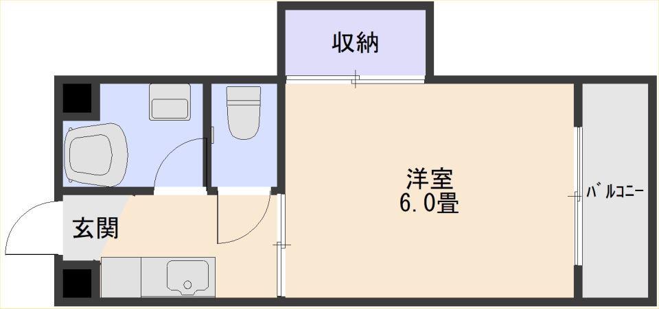レジデンスDNK(1K/3階)の間取り写真