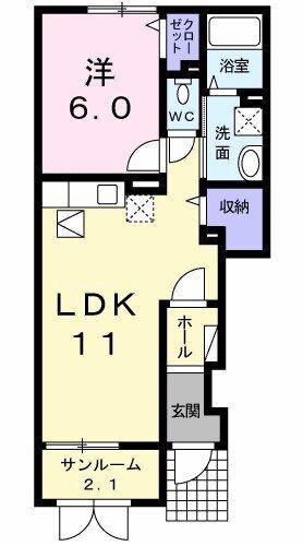 アルタベラ(1LDK/1階)の間取り写真