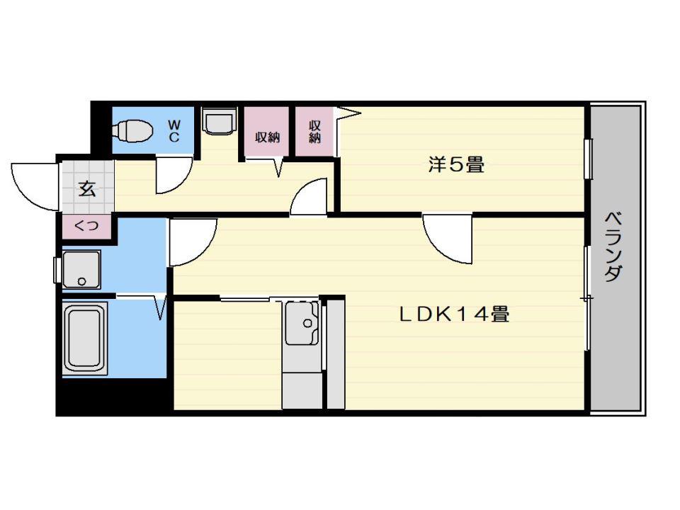 YOU.Iビル(1LDK/5階)の間取り写真