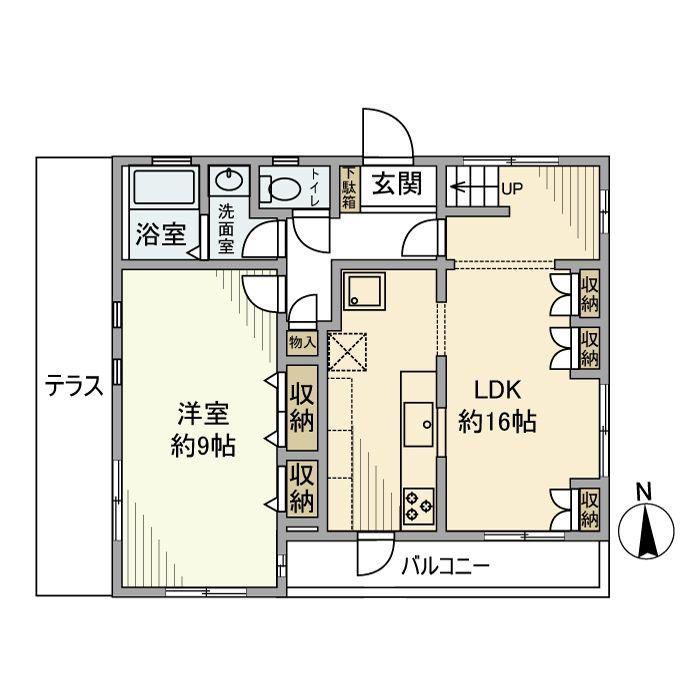 田無 新町戸建 2階部分(1LDK/2階)の間取り写真