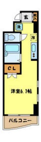 COCOA(1K/3階)の間取り写真