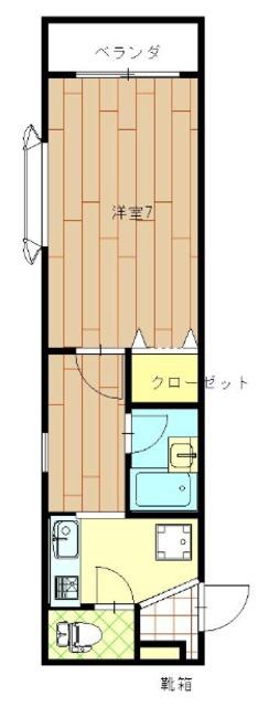 サニーシャンブル(1K/3階)の間取り写真