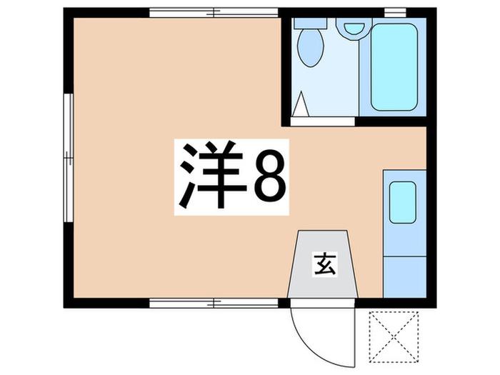 ハイツF3(ワンルーム/1階)の間取り写真
