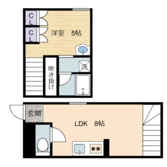 メゾ プラリネ(1LDK/1階)の間取り写真