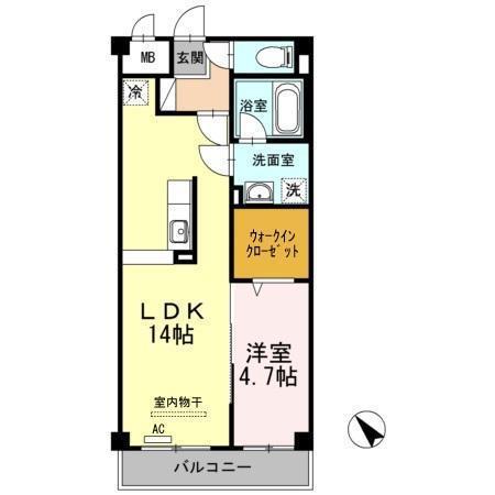 レジデンス緑町(1LDK/3階)の間取り写真