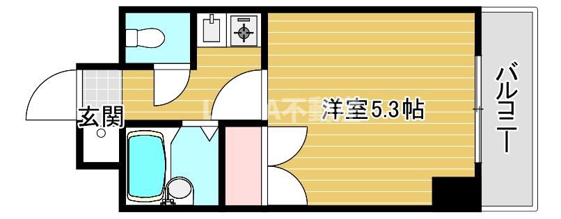 セレッソコート西心斎橋(1K/12階)の間取り写真