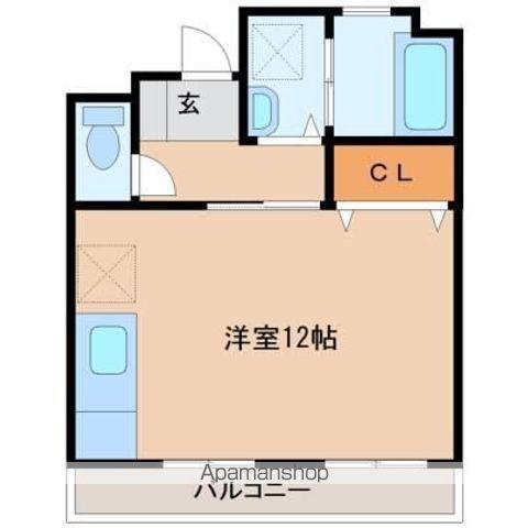 3UMK宮崎ビル(ワンルーム/4階)の間取り写真