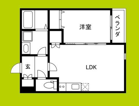 REVITA野崎(1LDK/3階)の間取り写真