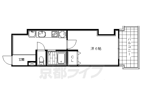 T`S CASA 御幸町(1K/5階)の間取り写真