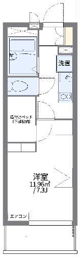 レオパレスKEIKO(1K/3階)の間取り写真