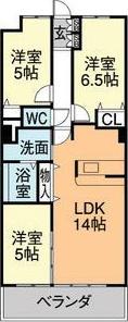 ベレーサ熱田(3LDK/7階)の間取り写真