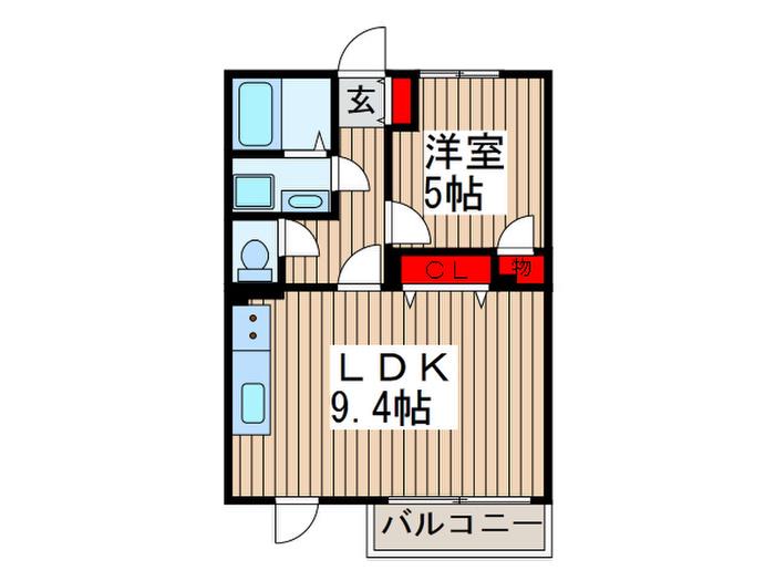 アメニティプラザ(1LDK/4階)の間取り写真