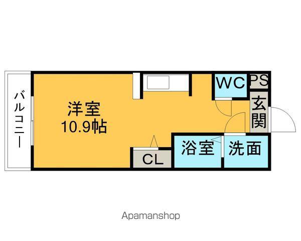 S&F MANSION(ワンルーム/2階)の間取り写真