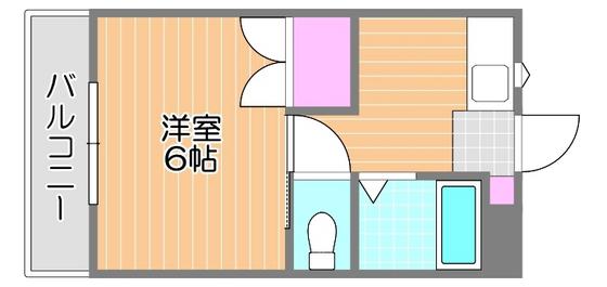 リトルハイム青江 II(1K/3階)の間取り写真