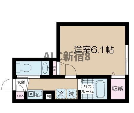 フェリーチェ阿佐ヶ谷VII(1K/3階)の間取り写真