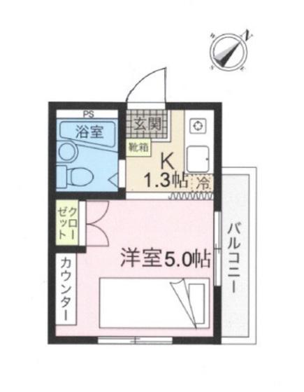 ライフプラス南観音2(ワンルーム/4階)の間取り写真