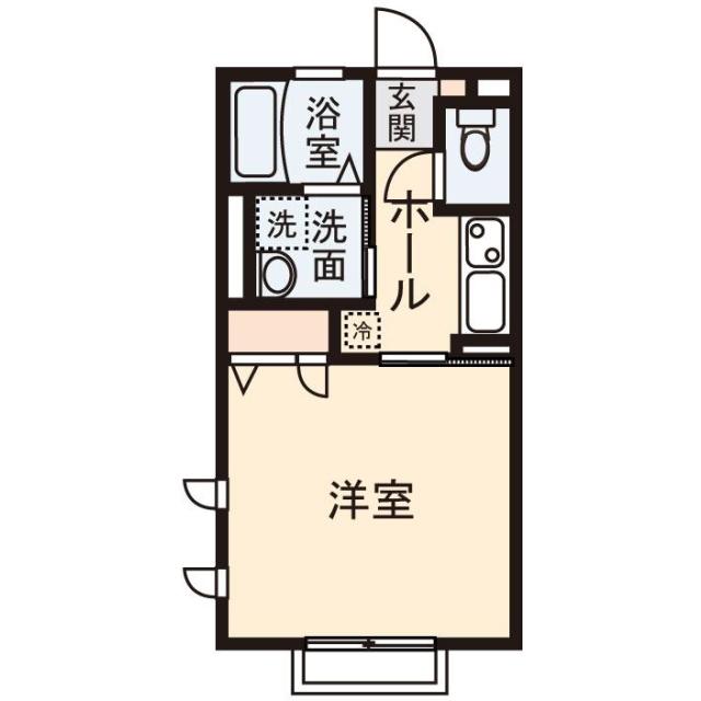 URBAN COURT(1K/2階)の間取り写真