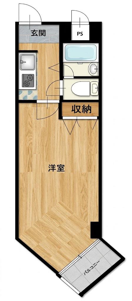 コート サラ(1K/2階)の間取り写真